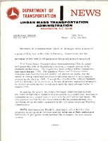 Department of Transportation News Urban Mass Transportation Administration UMTA 7342