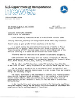 Department of Transportation News Releases October 1977