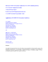 Application of US DOT ITS evaluation guidelines
