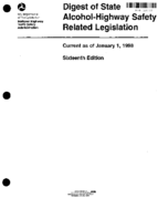 Digest of State AlcoholHighway Safety Related Legislation Current as of January 1 1998 Sixteenth Edition