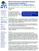 What Do Americans Think about Federal Transportation Tax Options Results from Year 2 of a National Survey Research Brief