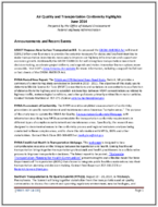 Air Quality and Transportation Conformity Highlights June 2014