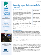 Increasing Support for Innovative Traffic Solutions Summary