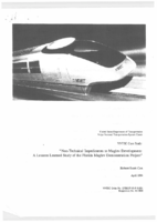 VNTSC Case Study NonTechnical Impediments to Maglev Development A Lesson Learned Study of the Florida Maglev Demonstration Project
