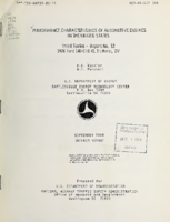 Performance Characteristics of Automotive Engines in the United States  Third Series  Report No 12  1978 Ford 140 CID 23 Liters 2V