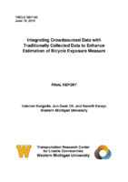 Integrating Crowdsourced Data with Traditionally Collected Data to Enhance Estimation of Bicycle Exposure Measure