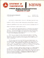Department of Transportation News Urban Mass Transportation Administration UMTA 7366