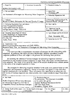 An Assessment of Strategies for Alleviating Urban Congestion