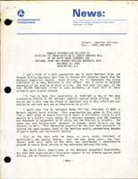 Remarks Prepared for Delivery by Secretary of Transportation Elizabeth Hanford Dole at the White House Ceremony for National Drunk and Drugged Driving Awareness Week