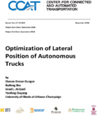 Optimization of Lateral Position of Autonomous Trucks