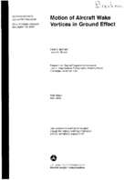 Motion of Aircraft Wake Vortices in Ground Effect