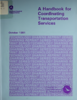 A Handbook for coordinating transportation services
