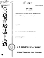 Energy Study of Railroad Freight Transportation Volume 4 Efficiency Improvements and Industry Future