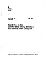 Test Drives in the DaimlerBenz Driving Simulator with Drivers under Diazepam