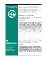 Construction of FieldCast UltraHigh Performance Concrete Connections