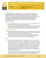 Implications of Information Structure in Control of Urban Traffic Networks Research Brief