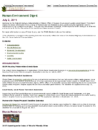 Human Environment Digest July 2 2015