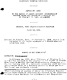Interstate Commerce Commision Report of the Accident  Investigation Occuring on the CHICAGO ROCK ISLAND  PACIFIC RAILROAD MISSLER KS