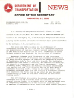 Department of Transportation News Releases for October 1975