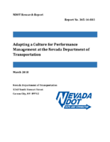 Adapting a Culture for Performance Management at the Nevada Department of Transportation