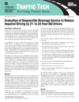 Evaluation of Responsible Beverage Service to Reduce Impaired Driving by 21 to 34YearOld Drivers Traffic Tech