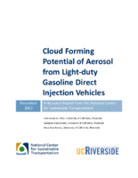 Cloud Forming Potential of Aerosol from Lightduty Gasoline Direct Injection Vehicles
