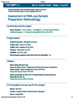 Assessment of RNAseq Sample Preparation Methodology Data Management Plan