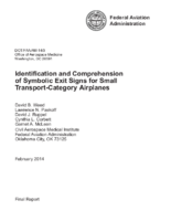 Identification and Comprehension of Symbolic Exit Signs for Small TransportCategory Airplanes