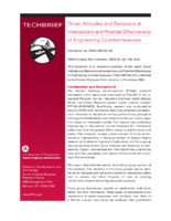 Driver attitudes and behaviors at intersections and potential effectiveness of engineering countermeasures Tech Brief