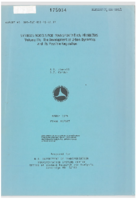 Systems Models for Transportation Problems  Volume 4 The Development of Urban Dynamics and Its Possible Regulation