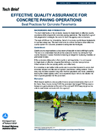 Effective Quality Assurance for Concrete Paving Operations Best Practices for Concrete Pavements  techbrief