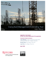 Consultant management estimating tool  users manual
