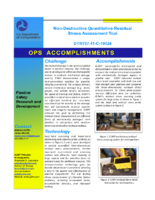 NonDestructive Quantitative Residual Stress Assessment Tool