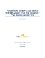 Perceptions of Highway Maintenance in Montana series