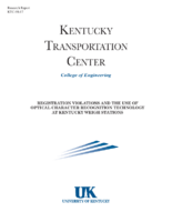 Registration violations and the use of optical character recognition technology at Kentucky weigh stations
