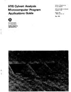 HY8 Culvert Analysis Microcomputer Program Applications Guide