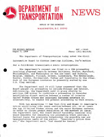 Department of Transportation News Releases for August 1969