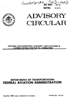 AC 12029 Criteria for Approving Category I and Category II Landing Minima for FAR121 Operators