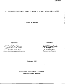 A homogeneous field for light adaptation