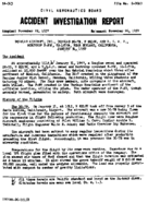 Investigation of Aircraft Accident DOUGLAS AIRCRAFTUSAF SUNLAND CALIFORNIA 19570131