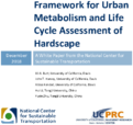 Framework for Urban Metabolism and Life Cycle Assessment of Hardscape