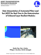 Data Interpretation of Automated Plate Load Test APLT for RealTime In Situ Determination of Unbound Layer Resilient Modulus
