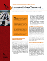 Increasing highway throughput  communications and control technologies to improve traffic flow