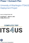 Phase 1 Outreach Plan University of Washington ITS4US Deployment Project