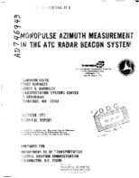 Monopulse azimuth measurement in the ATC Radar Beacon System