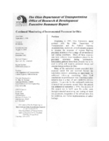 Continued Monitoring of Instrumented Pavement in Ohio Executive Summary Report