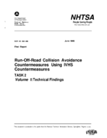 RunOffRoad Collision Avoidance Countermeasures Using IVHS Countermeasures Task 2 Volume 1 Technical Findings Final Report