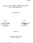 Evaluation of various padding materials for crash protection