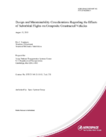 Design and maintainability considerations regarding the effects of suborbital flights on composite constructed vehicles