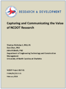 Capturing and Communicating the Value of NCDOT Research
